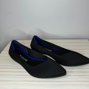 Rothy's The Point Solid Black Size Womens 8 LIKE NEW Classic Neutral